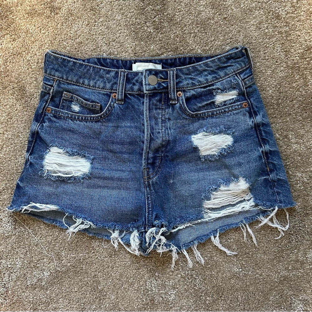 H&M Distressed Denim Shorts